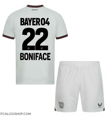 Bayer Leverkusen Victor Boniface #22 Seconda Maglia Bambino 2023-24 Manica Corta (+ Pantaloni corti)